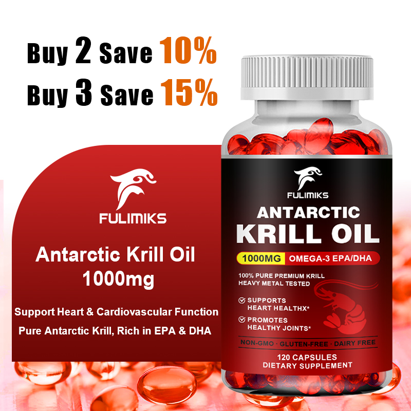 Krill Oil Supplement - 천연 크릴 오일 1000mg 보충제, 아스타잔틴