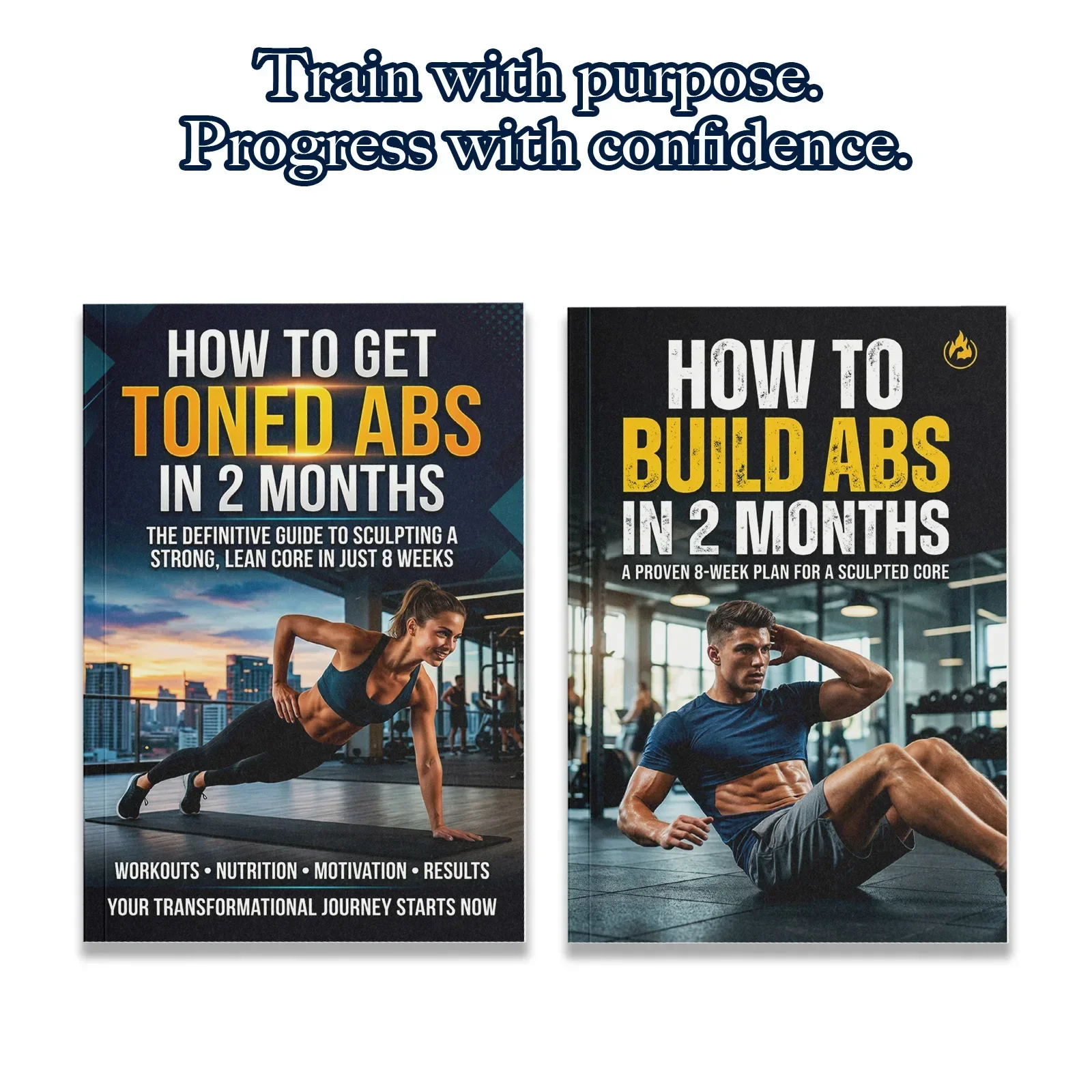 Nutrition Fitness Books - 남성과 여성을 위한 2권의 복근 운동
