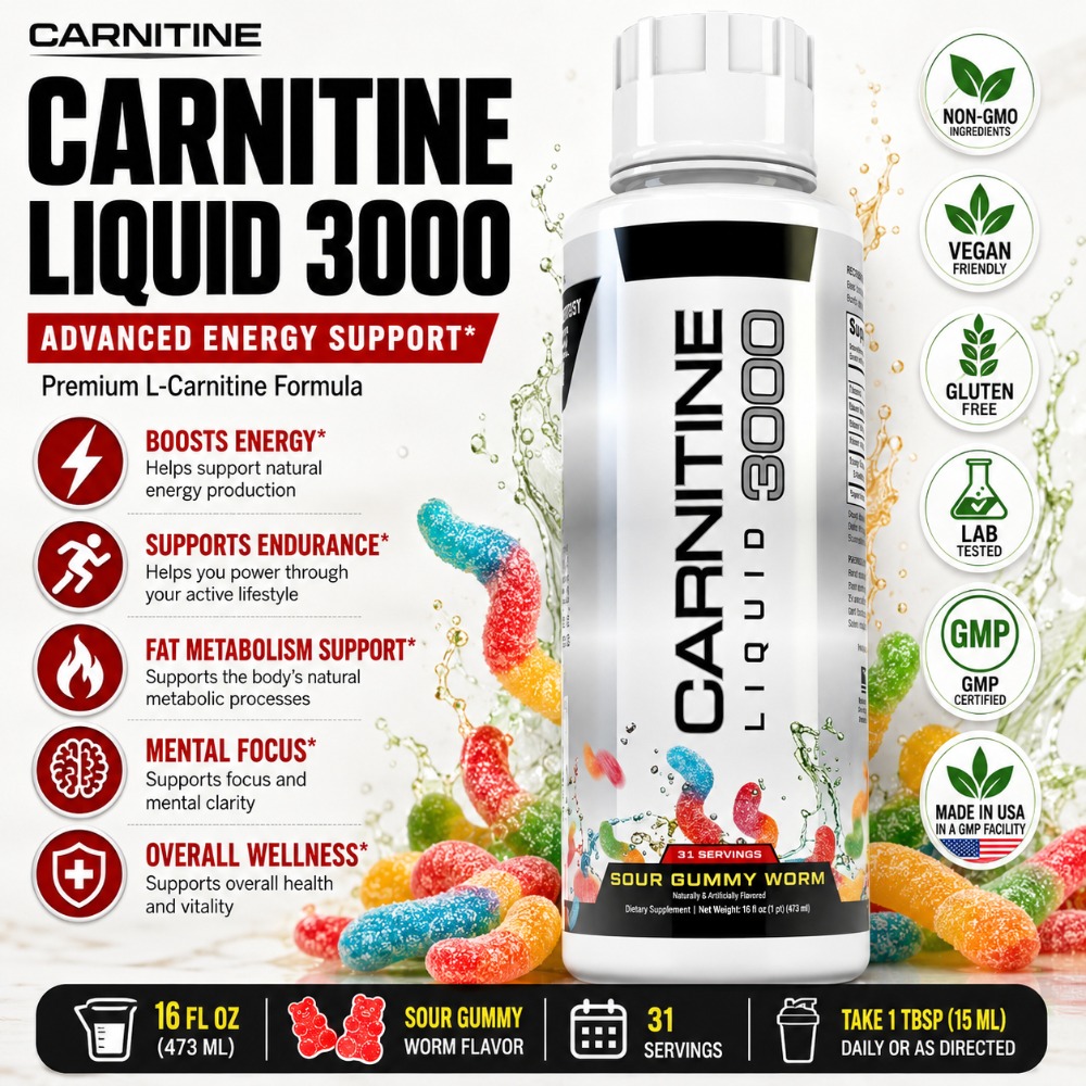 L-Carnitine Liquid - L-카르니틴 액상 3000mg 사워 구미 웜