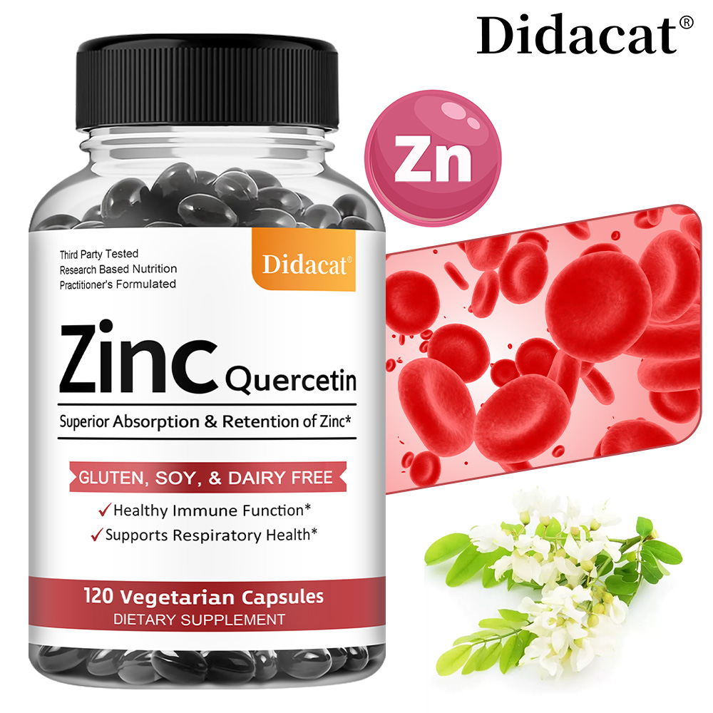 퀘르세틴 & 아연 식물성 캡슐, 항산화 영양 보충제,  - Nutrition Zinc 리뷰 및 가격
