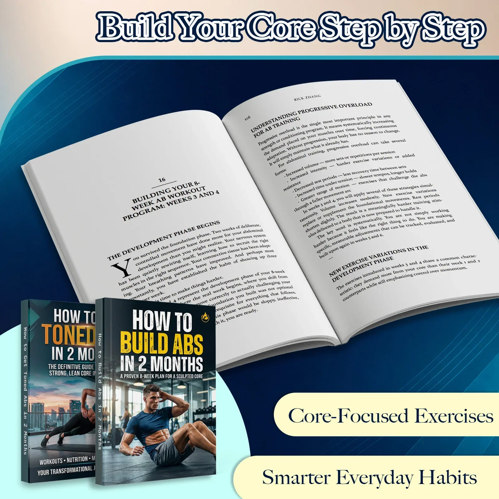 남성과 여성을 위한 2권의 복근 운동 가이드 세트, 탄 - Nutrition Fitness Books 리뷰 및 가격